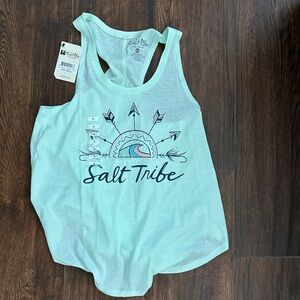 NWT| Salt Life| Size Small | OVERSIZED RACERBACK TANK WITH SCALLOPED HEM